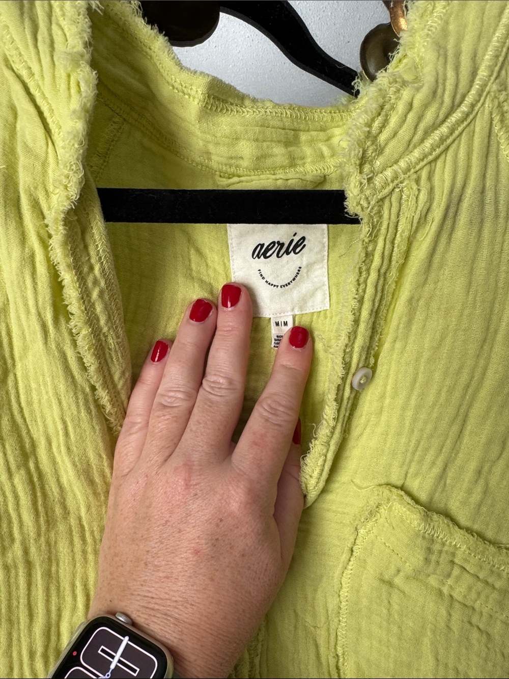 aerie gauzy button down - Picture 2 of 2